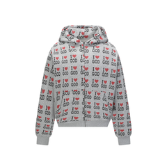 Omirad I Love God Zip Hoodie