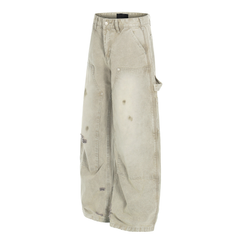 Omirad Washed Utility Distressed Denim Jeans