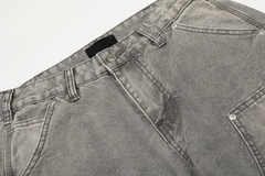Omirad Washed Utility Distressed Denim Jeans