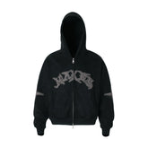 Omirad Washed Logo Zip-Up Hoodie