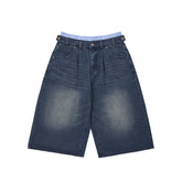 Omirad Vintage Wide-Leg Denim Shorts