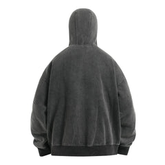 Omirad Full-Zip Masked Washed Hoodie