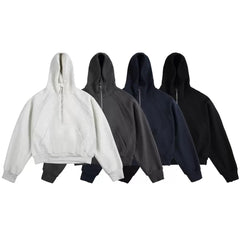 Omirad Essential Half-Zip Cropped Hoodie