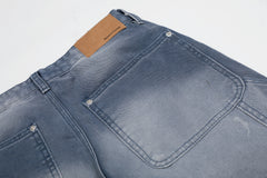 Omirad Washed Wrinkle Effect Denim Jeans