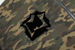 Omirad Camo Chenille Patch Half-Zip Hoodie
