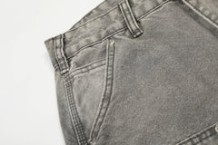 Omirad Washed Utility Distressed Denim Jeans