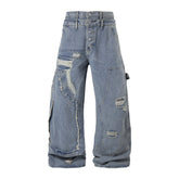 Omirad Distressed Panel Denim Pants