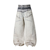 Omirad “Layered Belt Utility Balloon Jeans”