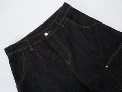 Omirad Utility Wide-Leg Denim Pants