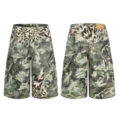 Omirad Leopard Camo Cargo Shorts