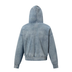 Omirad Vintage Patch Zip-Up Hoodie
