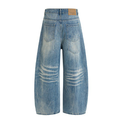 Omirad Heavy Washed Wide-Leg Denim Jeans