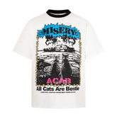 Omirad Misery Cat Graphic T-Shirt