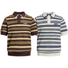 Omirad “Retro Stripe Knit Polo”