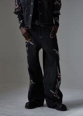 Omirad Graphic Denim Pants