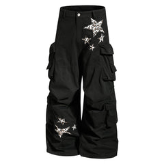 Omirad Leopard Star Multi-Pocket Cargo Pants
