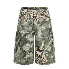 Omirad Leopard Camo Cargo Shorts