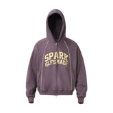 Omirad Suede Varsity Zip Hoodie