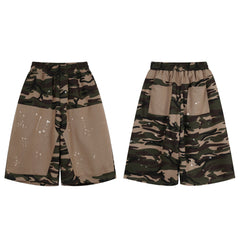 Omirad Camo Patchwork Baggy Shorts
