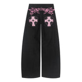 Omirad Cross Pocket Graphic Wide-Leg Jeans