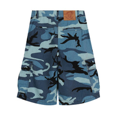 Omirad Blue Camo Cargo Shorts