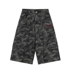 Omirad Camo Wide-Leg Cargo Shorts