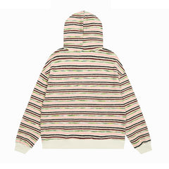 Omirad Striped Knit Zip Hoodie