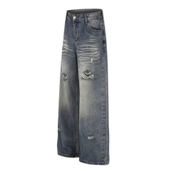 Omirad Distressed Wide-Leg Jeans
