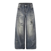 Omirad Distressed Wide-Leg Jeans