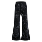 Omirad Washed Utility Flare Denim Jeans