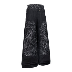 Omirad Cracked Panel Wide-Leg Pants