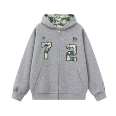 Omirad Camo Varsity Zip-Up Hoodie