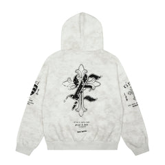 Omirad Vintage Graphic Zip-Up Hoodie