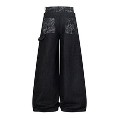 Omirad Cracked Panel Wide-Leg Pants