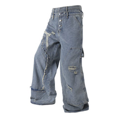 Omirad Distressed Panel Denim Pants