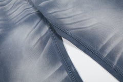 Omirad Washed Wrinkle Effect Denim Jeans