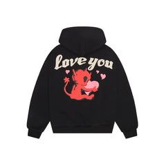 Broken Planet Broken Hearts Hoodie Midnight Black