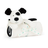 Jellycat - Blankie | Bashful Black & Cream Puppy