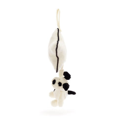 Jellycat - Musical Pull | Bashful Black & Cream Puppy