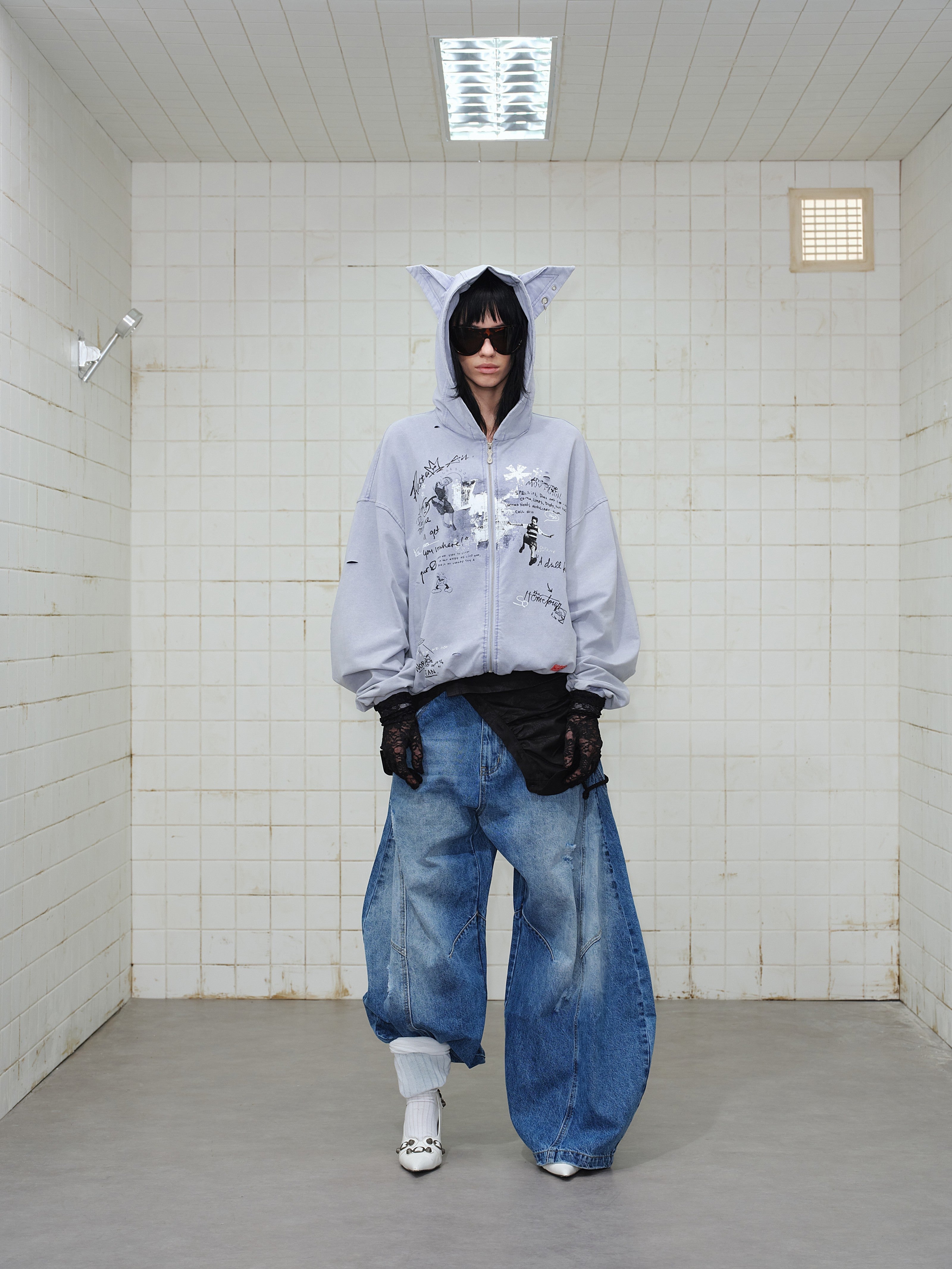 Omirad Gradient Graphic Zip Hoodie