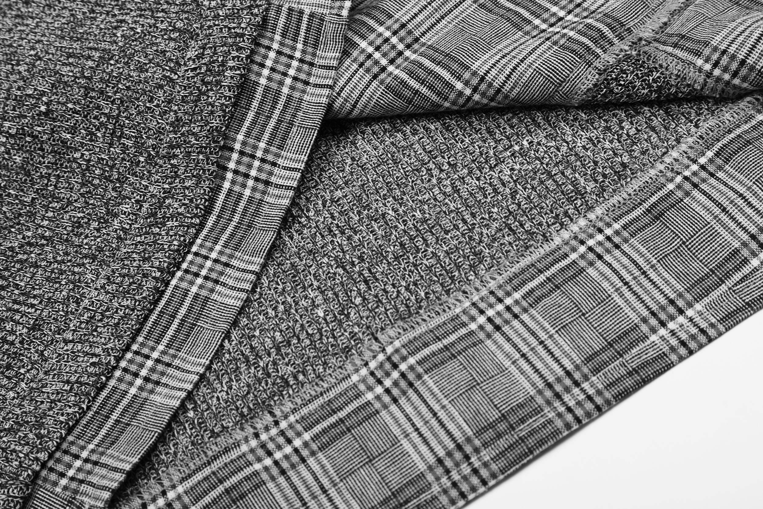Omirad “Layered Knit Check Shirt”