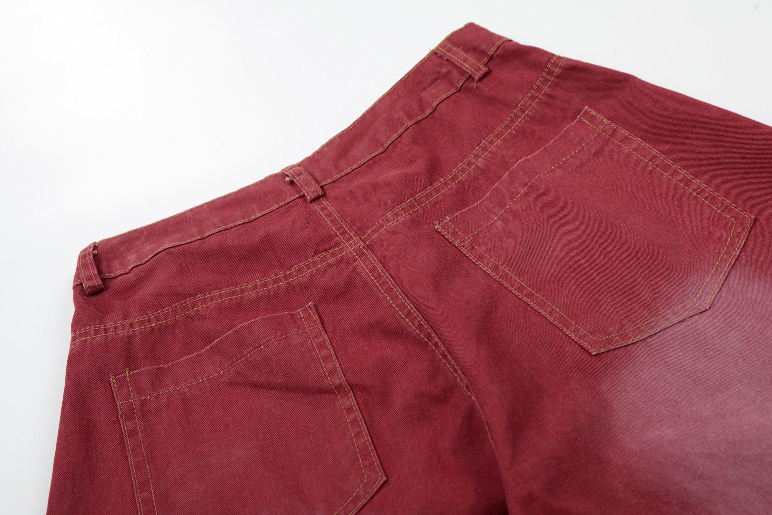 Omirad “Vintage Red Splatter Wide-Leg Pants”