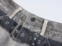 Omirad “Layered Belt Utility Balloon Jeans”