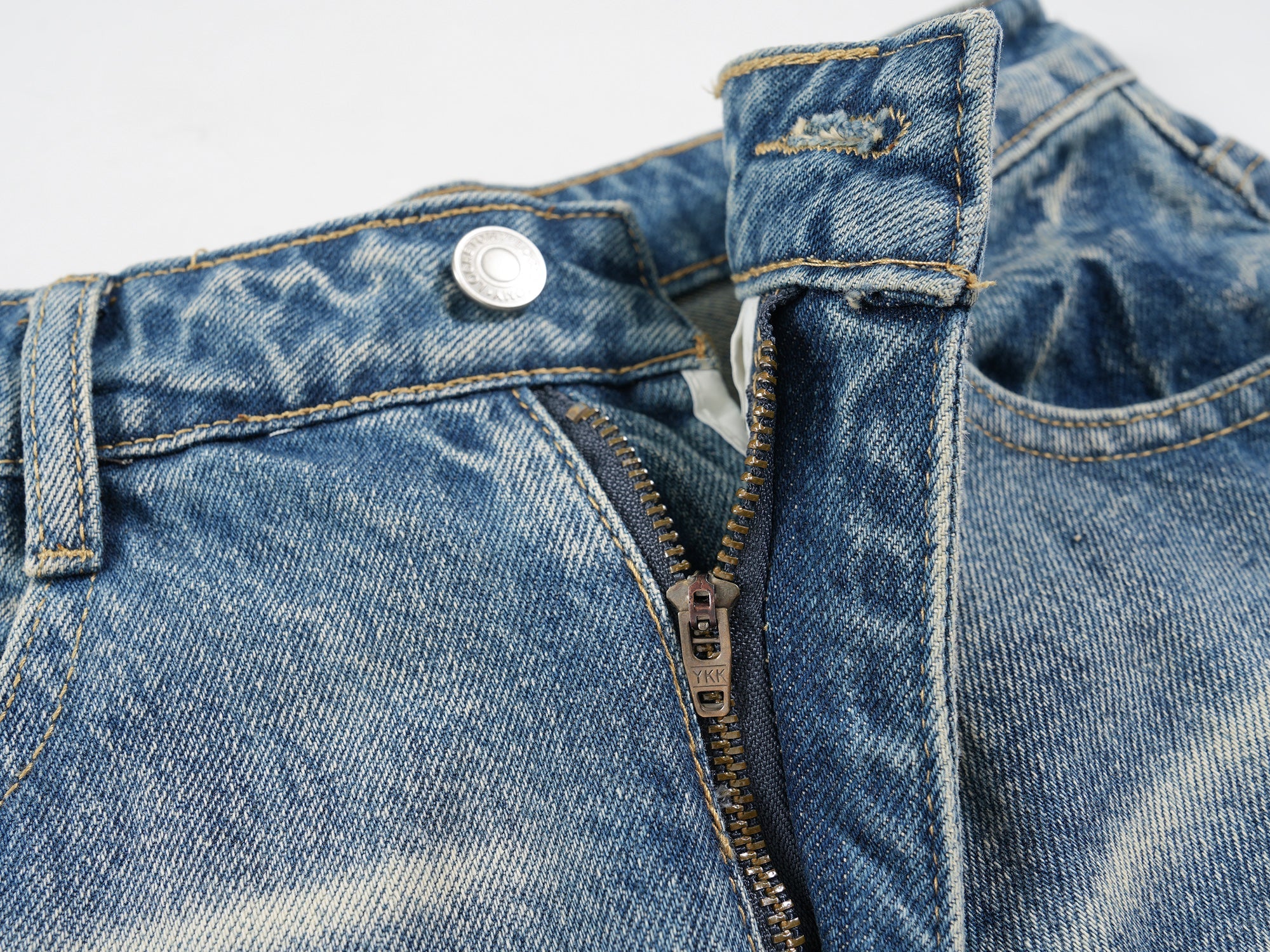 Omirad Faded Wide-Leg Denim Shorts