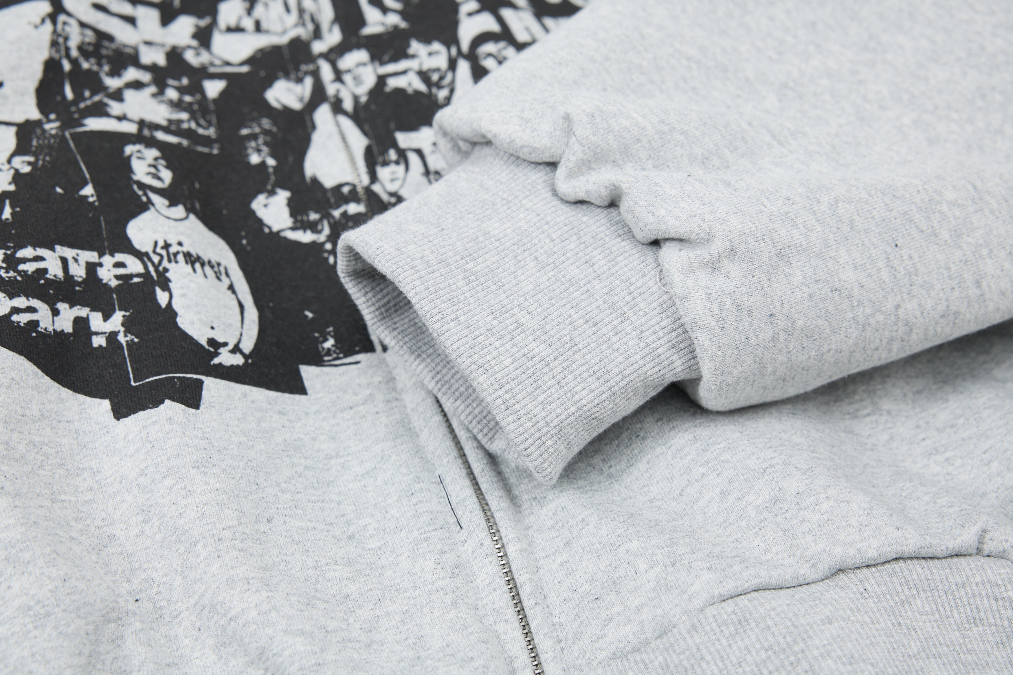 Omirad Retro Collage Print Zip Hoodie