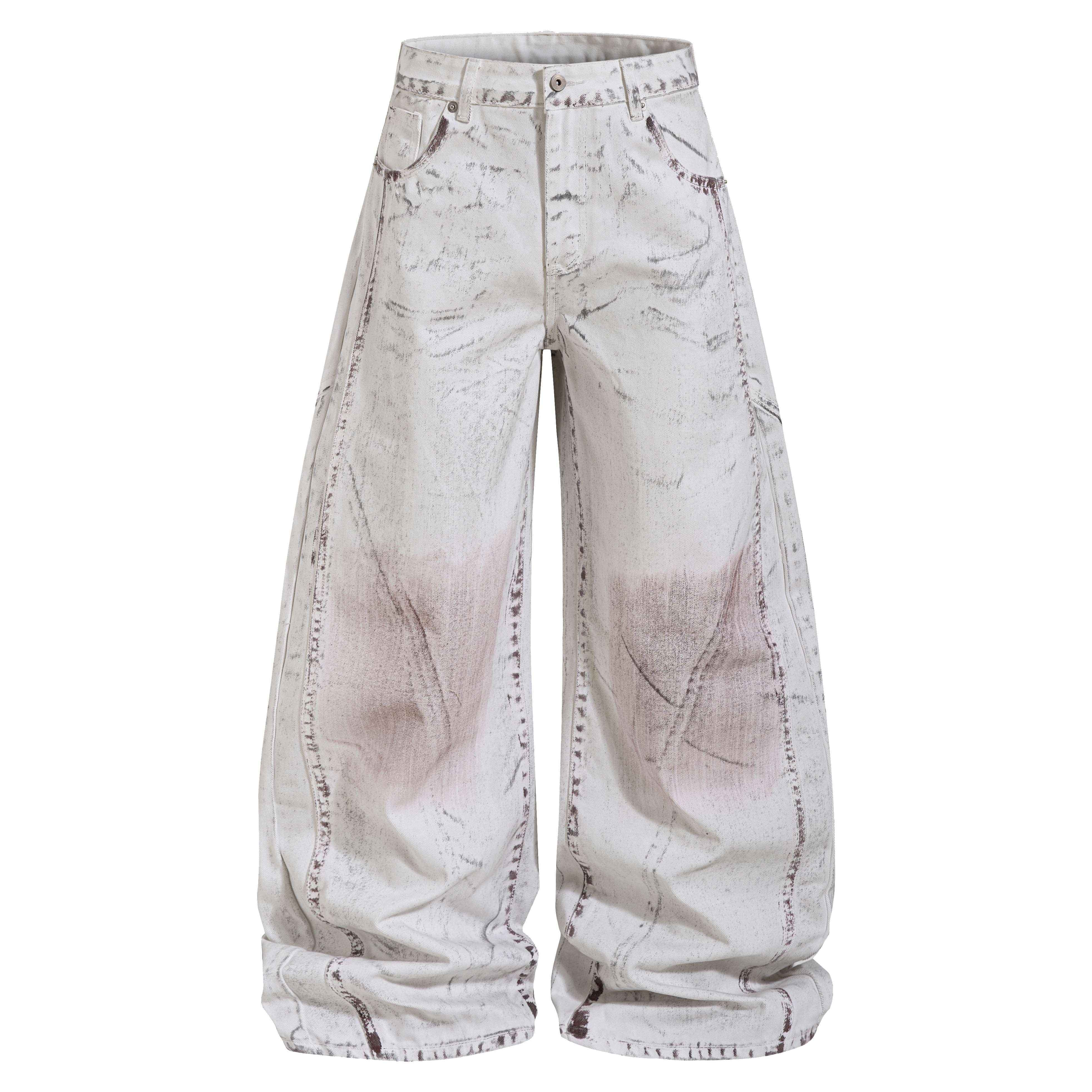 Omirad Washed Panel Denim Pants