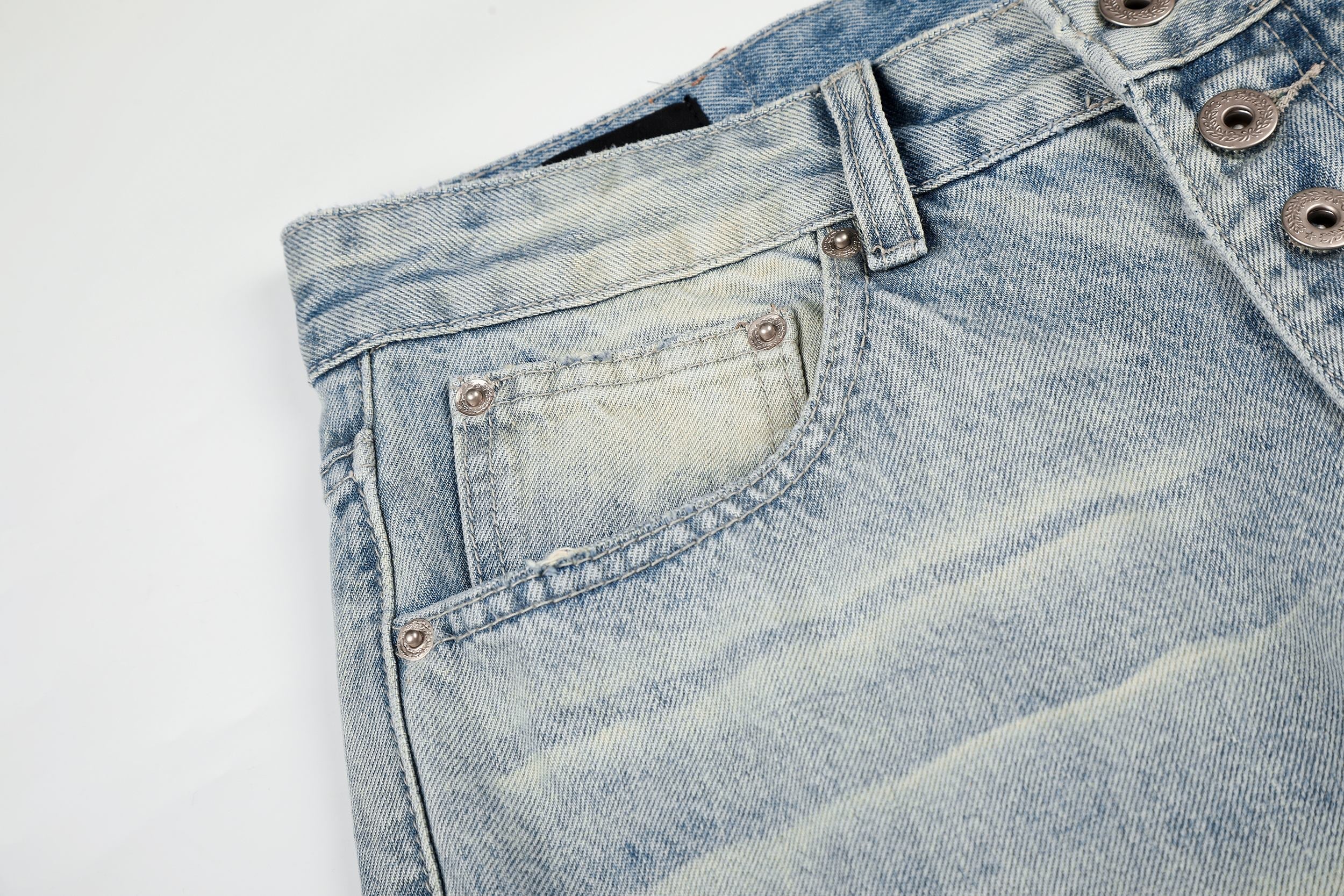 Omirad Vintage Washed Wide-Leg Jeans