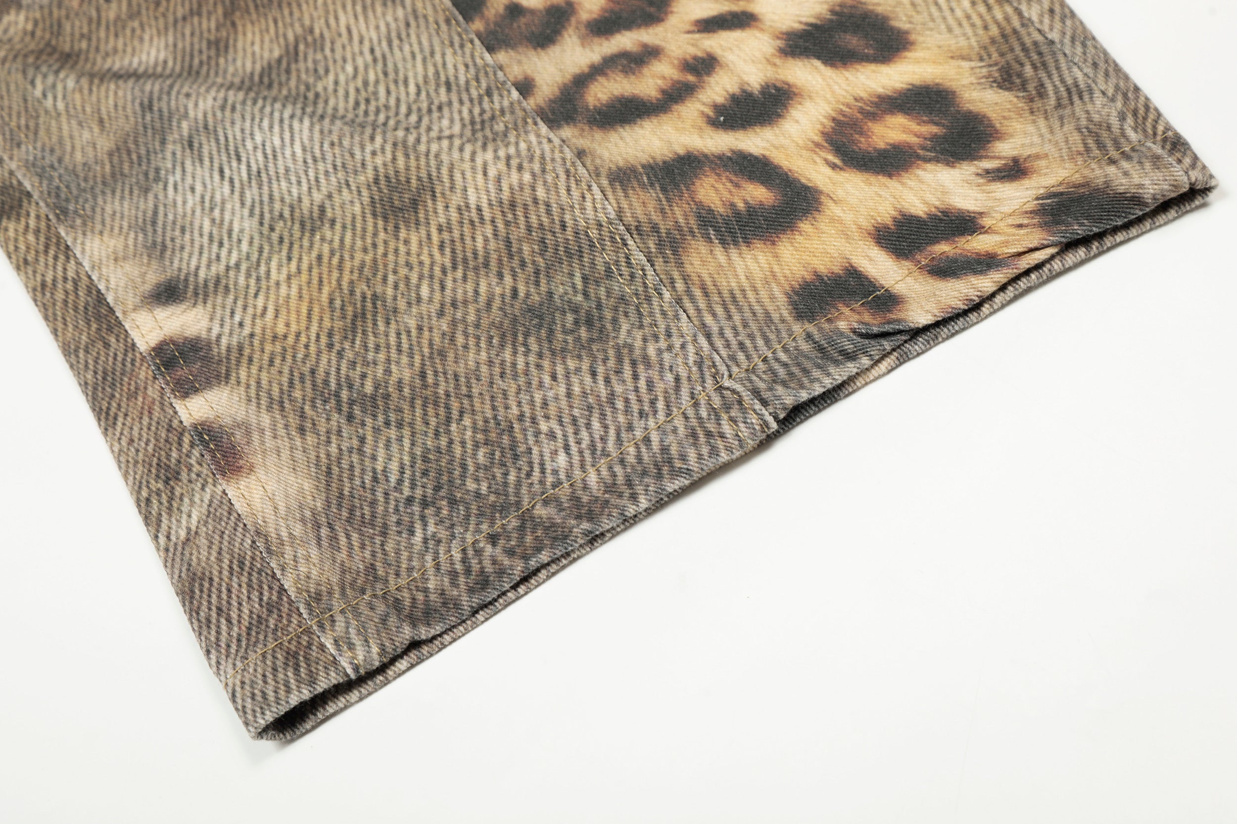 Omirad Leopard Wash Wide-Leg Jeans
