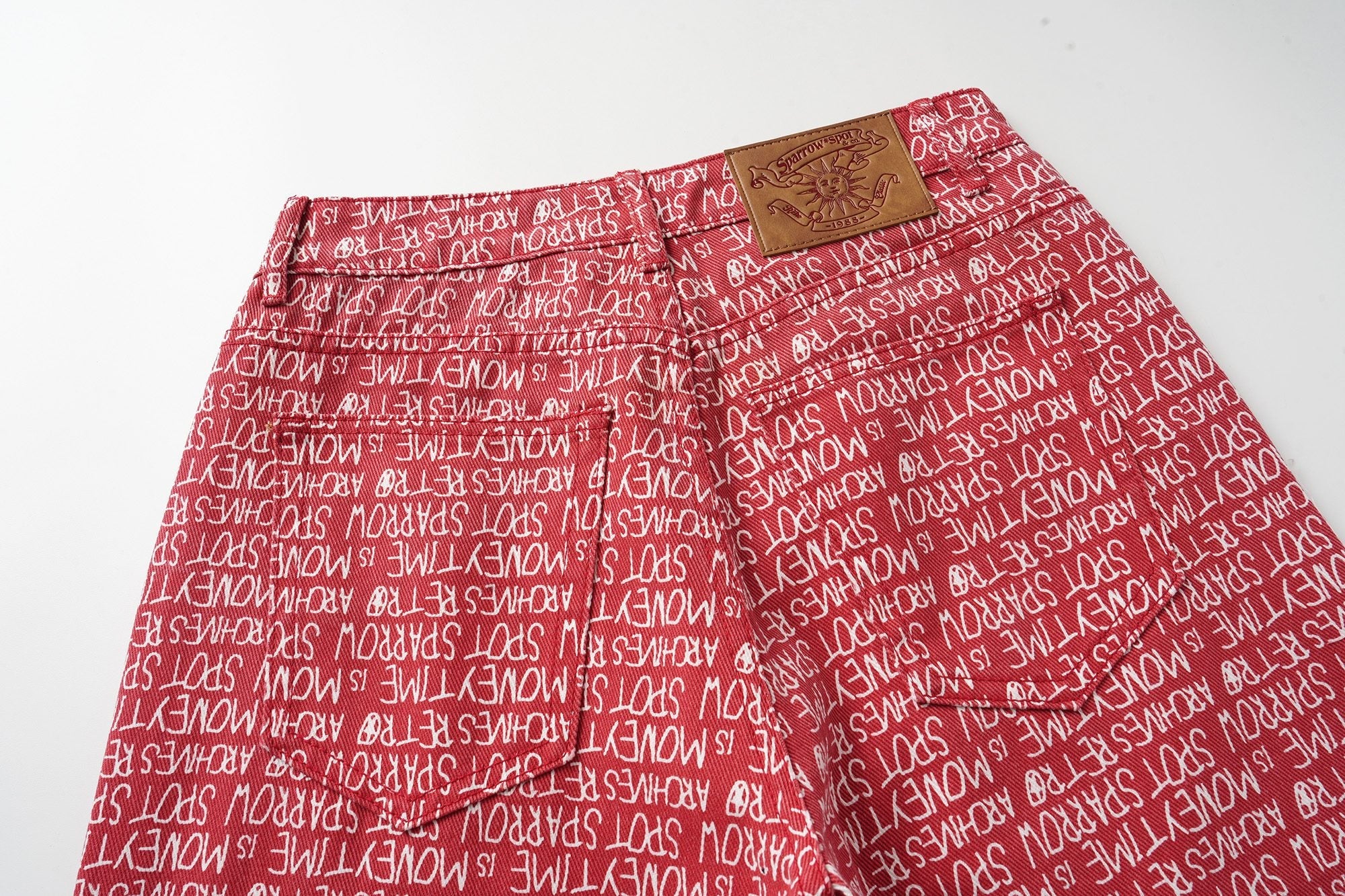 Omirad All-Over Script Print Wide-Leg Pants