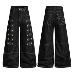 Omirad Studded Strap Denim Pants